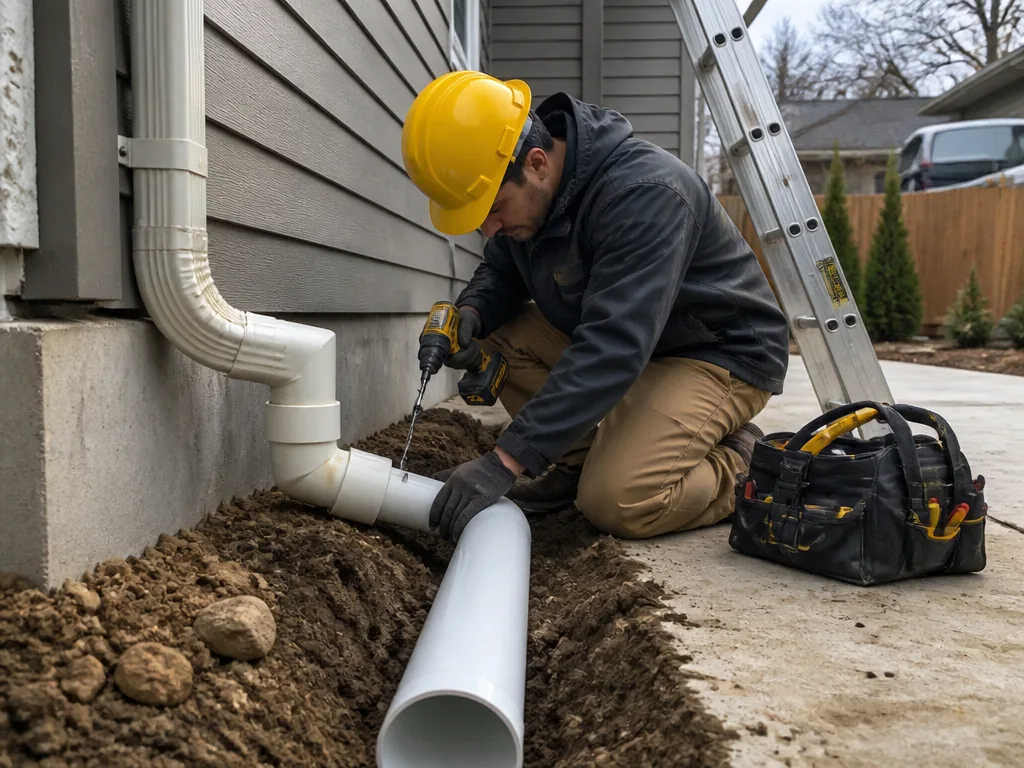 French Drain Tie-In